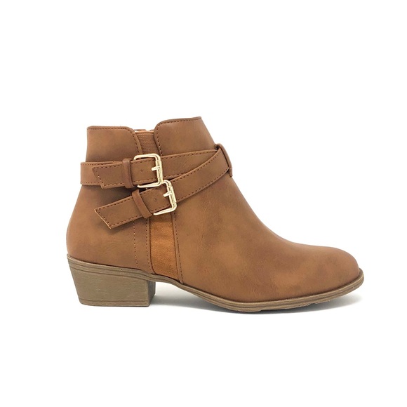 FINAL SALE! Brown Double Strap Booties - Picture 3 of 8